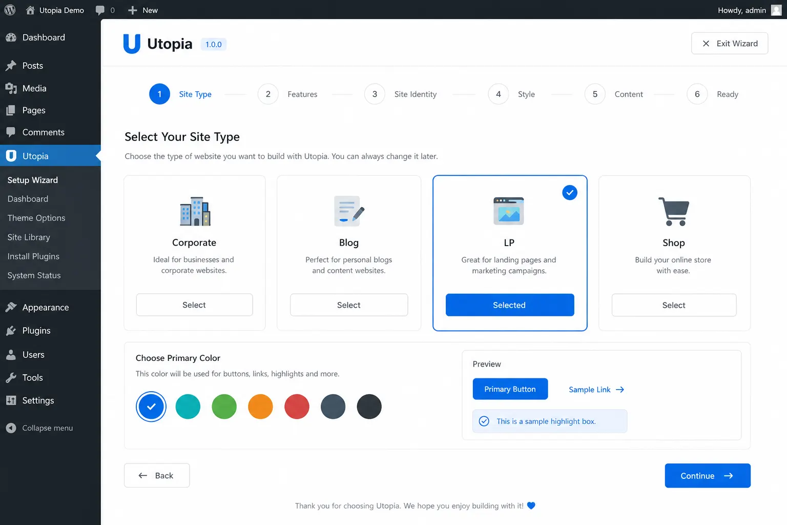 Setup Wizard